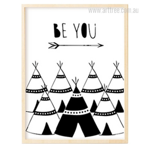 Be You Words, Arrow, Tents Artwork for Kids