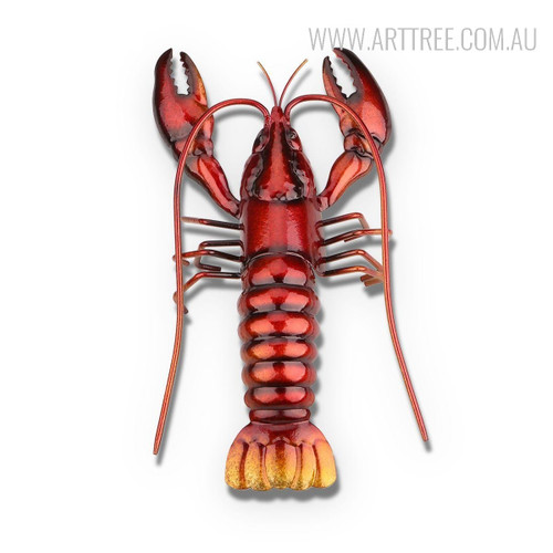 Sea Creature Lobster Metal Sculpture for Home Decor