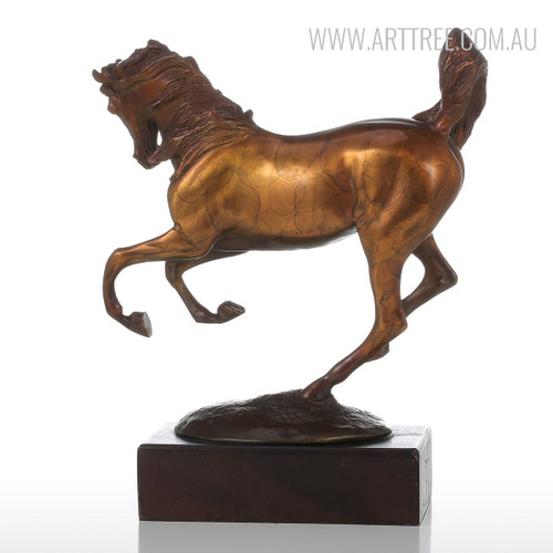 Running Horse Copper Metal Figurine Bronze Sculpture