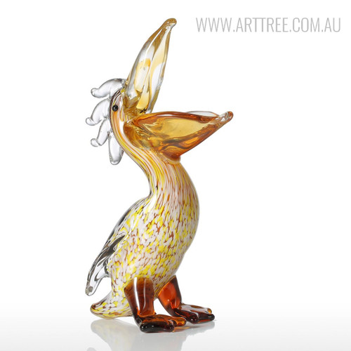 Cormorant Glass Sculpture Bird Statue
