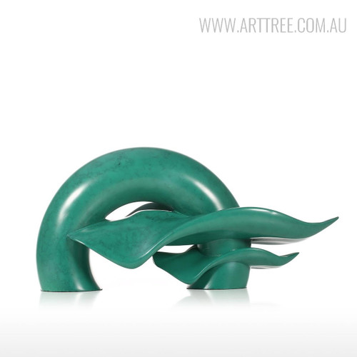 Abstract Ripple Wave Bronze Sculpture Modern Resin Art Figurine