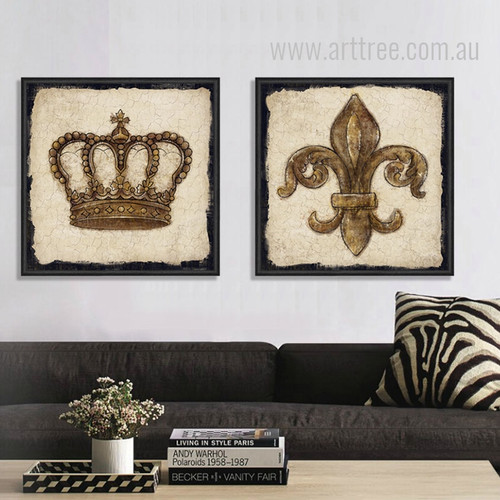 Crown Lily Logo Vintage Prints
