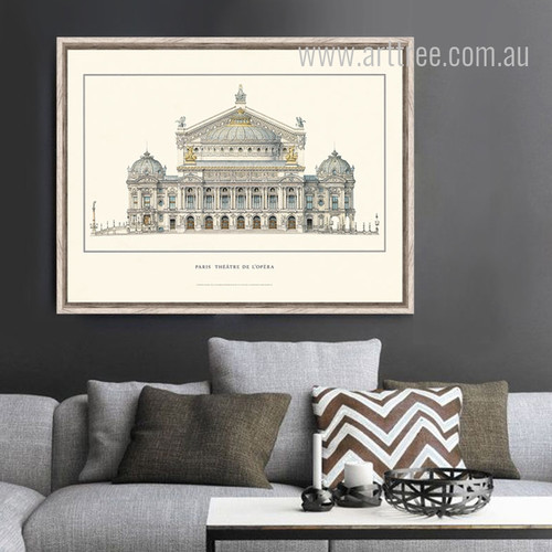 Retro Style Paris Theater De L'opera Canvas Print