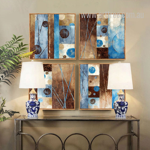 Geometric Circles and Lines Design Oversized Canvas Prints