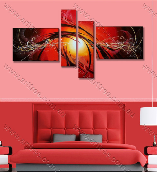 split complementary painting Red Base