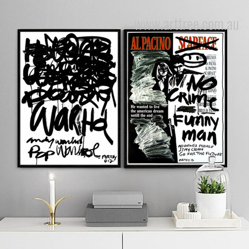 Alpacino Cartoon Letter Fauvism Design Canvas Prints