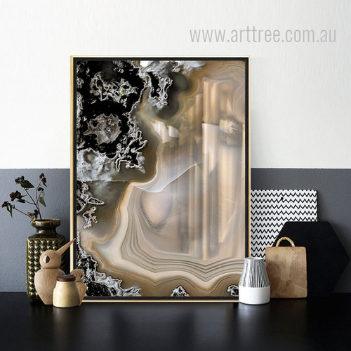 Apricot Abstract Gems Design Canvas Print