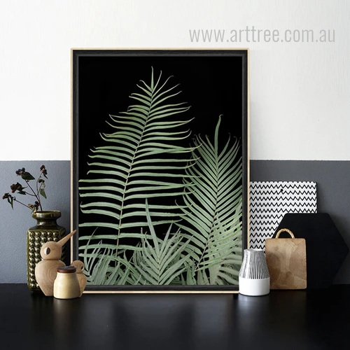 Green Fern Plant Canvas Wall Art