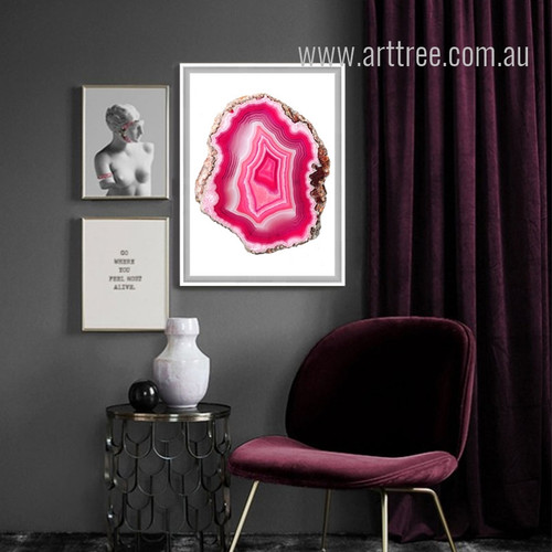Modern Abstract Pink Gems Artwork