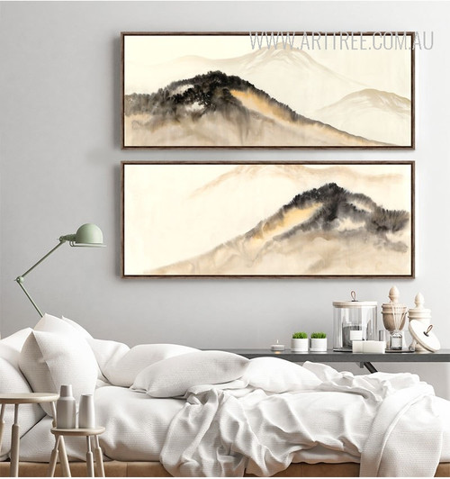 Abstract Mountain Range Canvas Prints