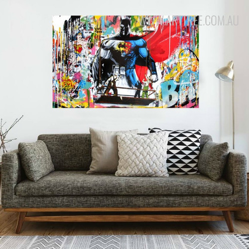 Superheroes Graffiti Wall Art