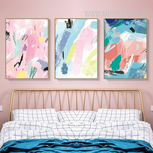 Abstract Color Strokes Canvas Painting Prints