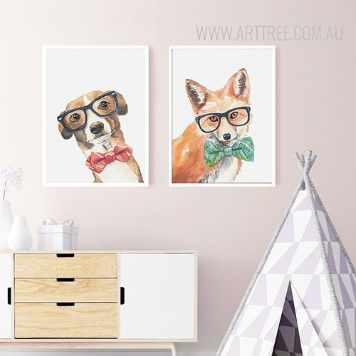 Cool Dog Fox Animals Poster Prints