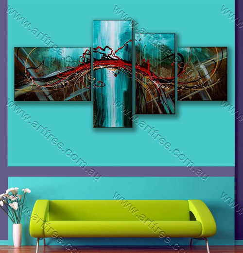 modern abstract art Colorful Splash Wave