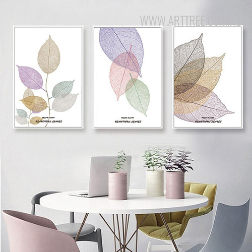 Transparent Beautiful Leaves Rolled Canvas Prints