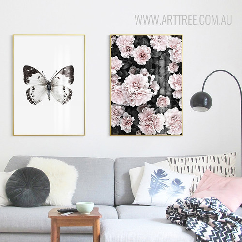 Butterfly Pink Azalea Floral Wall Art