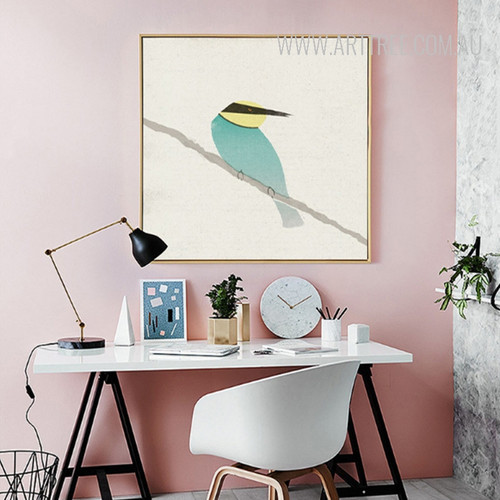 Green Kingfisher Bee Eater Design Scandinavian Print