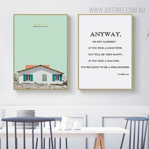 Anyway Quotes Modern Painting Canvas Print for Dining Room Wall Ornament