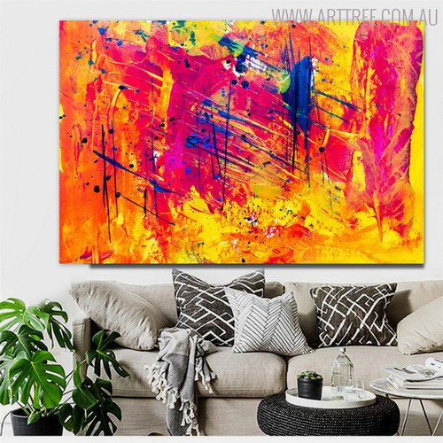 Varicolored Abstract Handmade Canvas Artwork for Lounge Room Wall Decoration 