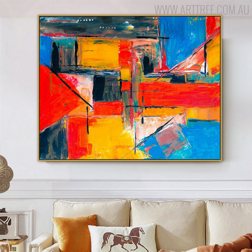 Tone Abstract Modern Texture Oil Painting on Canvas for Room Wall Assortment
