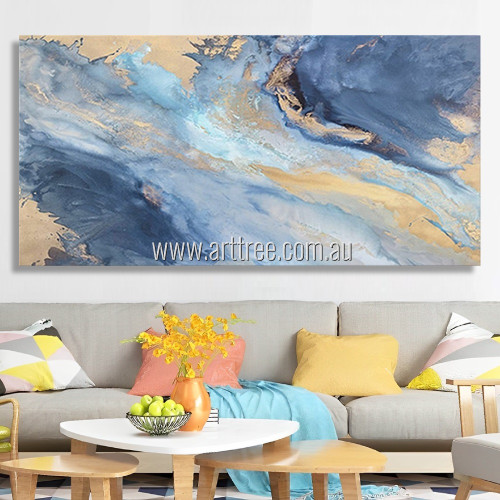 Smalt Abstract Acrylic Heavy Texture Artist Handmade Canvas Art Painting For Wall Hangings Australia