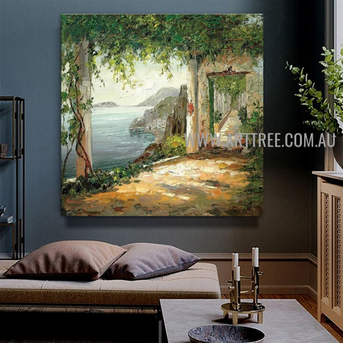 Wonderful Seascape Handmade Nature Artwork On Canvas For Room Wall Illumination