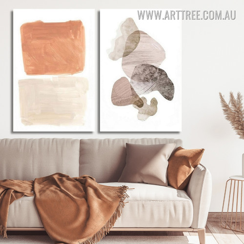Rectangular Tarnishes Abstract Geometrical Painting Image Framed Scandinavian 2 Piece Wall Decor Set Canvas Prints www.arttree.com.au
