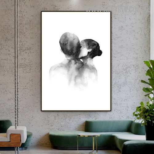 Couple Love Abstract Retro Figure Art Photograph Canvas Print for Room Wall Garniture