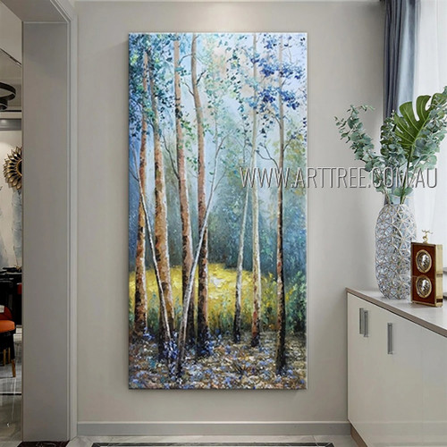 Amazing Woodland Landscape Modern Heavy Texture Artist Handmade Scenery Painting For Room Decoration