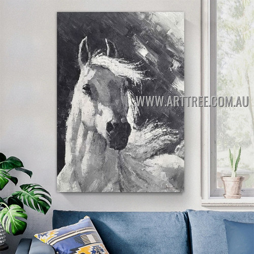Bleak Steed Animal Abstract Heavy Texture Artist Handmade Contemporary Art Painting for Room Adorn