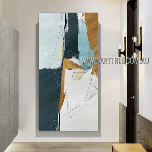 Calico Stain Design Modern Heavy Texture Artist Handmade Abstract Acrylic Painting for Room Flourish