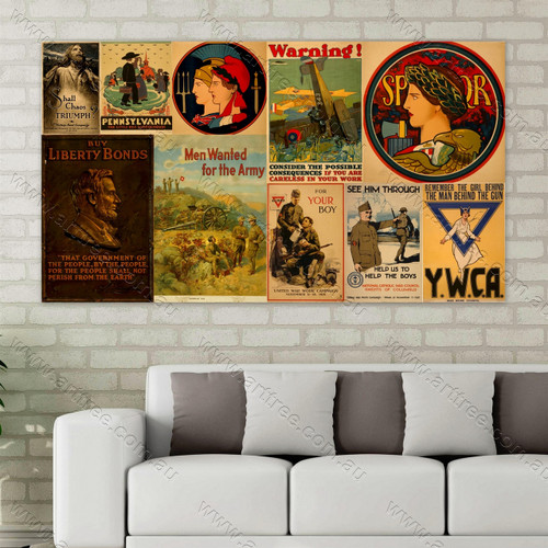 Pennsylvania Vintage Poster Collage