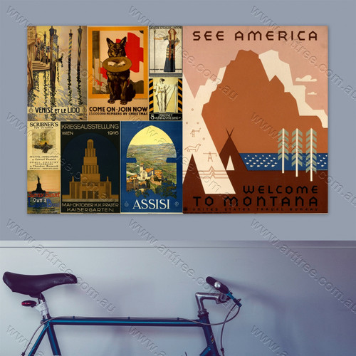 Venise Et Le Lido Vintage Poster Collage