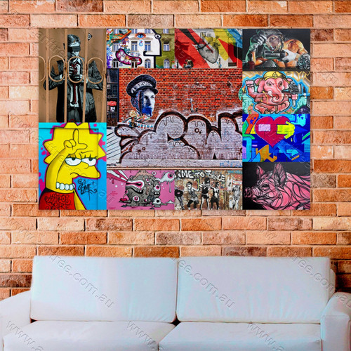 Simpson Urban Graffiti Collage