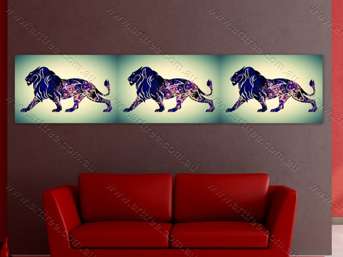 Abstract Stripe Lion