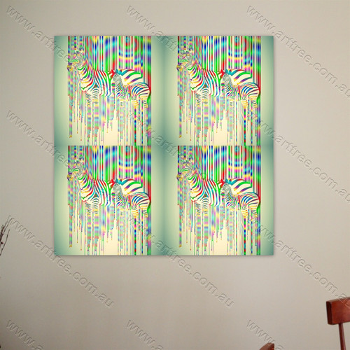 Colorful Zebra Pop Art Design 01