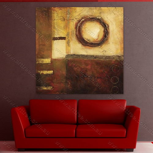 Brown Circle Oil Painting