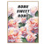 Home Sweet Home Floral Quote Canvas Print
