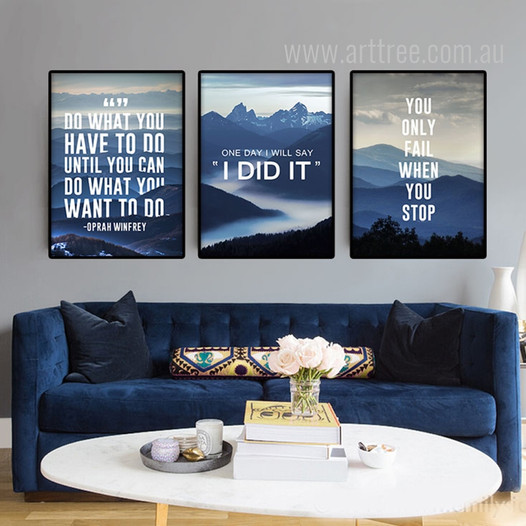 Do What You  Want, I Did It, You Only Fail Motivational Quotes Art Set