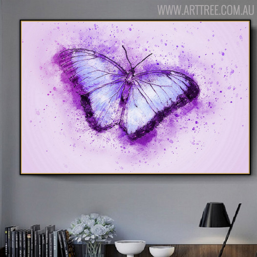Flying Butterfly Animal Handpainted Canvas for Lounge Room Wall Decor