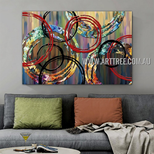 Twisting Contemporary Geometric Artist Handmade Impasto Framed Abstract Canvas Art Acrylic Painting For Room Wall Getup
