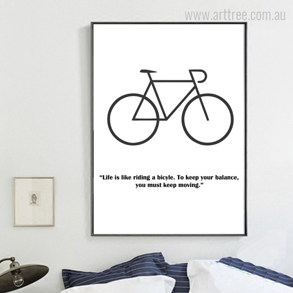 Inspiring Cycle Quote Rolled Digital Wall Art