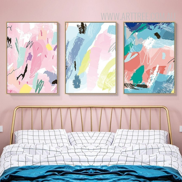 Abstract Color Strokes Canvas Painting Prints