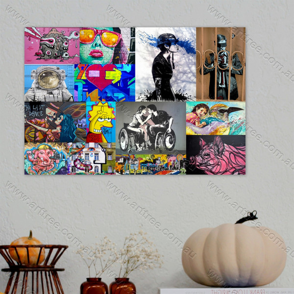 Heart Urban Graffiti Collage