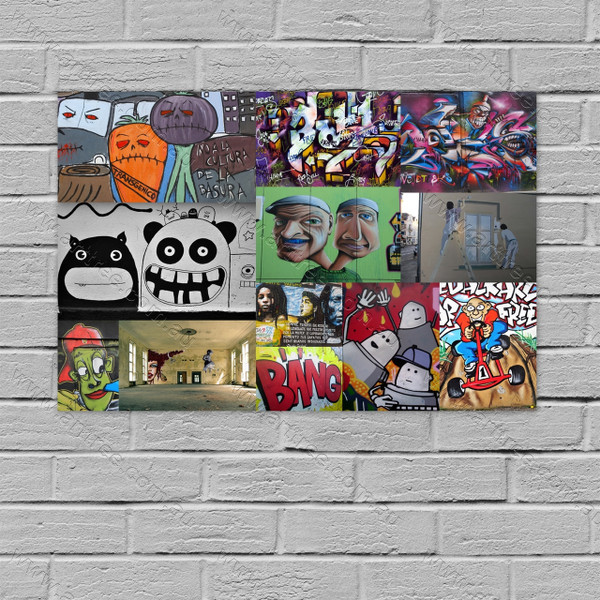 Transgenico Graffiti Street Art Collage