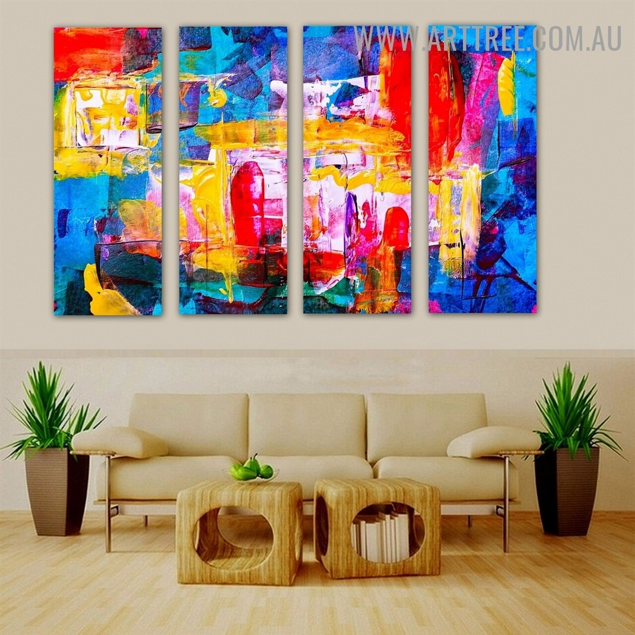 Enchanting 4 Piece Paintings for Restaurant Wall - arttree.com.au