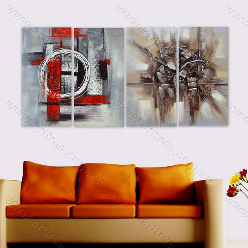 Abstract Pattern Brown Shade Split Paintings | arttree.com.au