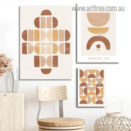 Half Spheres Verses Abstract Geometric 3 Panel Set Rolled Modern Framed Artwork Australia Photograph Canvas Print Home Wall Adornment