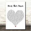 Stray Cats Rock This Town White Heart Song Lyric Print