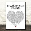Sweetbox Everythings Gonna Be Alright White Heart Song Lyric Print